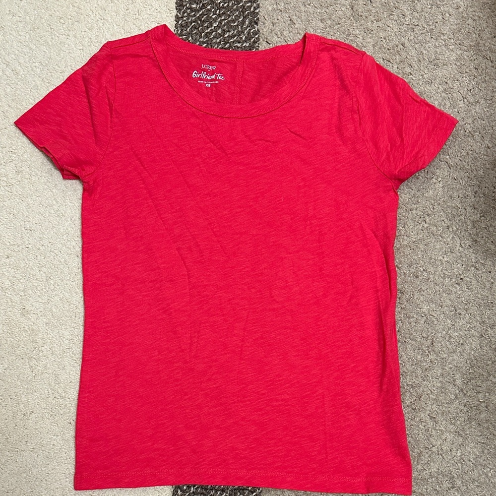 J. Crew Factory Bright Pink/Raspberry Color Short Sleeve Tee